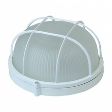 Светильник 1102 НБП 03-100-002 большой круг белый с решеткой 1*100Вт Е27 IP54 Свет СПб