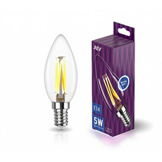 Лампа светодиодная 5Вт Е14 C37 4000К 545Лм прозрачная 230В свеча Filament филаментная декоративная DECO Premium 32360 0 REV