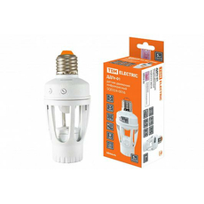 Датчик движения ДДПт-01 60Вт 10-120с 6м инфракрасный регулировка света (3+Лк) IP20 белый SQ0324-0016 TDM