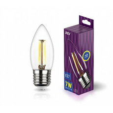 Лампа светодиодная 7Вт Е27 C37 2700К 695Лм прозрачная 230В свеча Filament филаментная DECO Premium 32425 6 REV