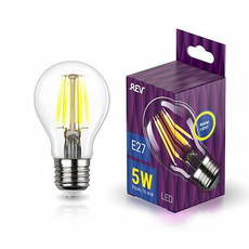 Лампа светодиодная 5Вт Е27 A60 2700К 515Лм прозрачная 230В грушевидная Filament филаментная DECO Premium 32422 5 REV