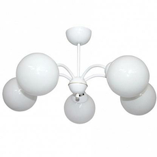 Люстра НПБ 01-5х60-108 Люстра "Лера" 157 бел. (Плафон 01861 ШАР) Е27 ИУ MAXEL 1005403774 Элетех