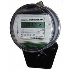 Счетчик электроэнергии (электросчетчик) однофазный многотарифный (2 тарифа) ЛЕ 221.1.К R2.PO 5-60А 220В круглый ЖКИ Ленэлектро