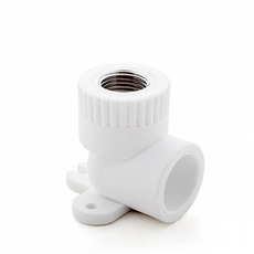 Угольник PPR полипропиленовый комбинированный 25x3/4" ВР с креплением (водорозетка) 15107 РосТурПласт