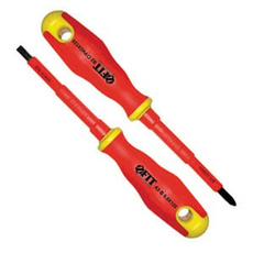 Отвертка шлицевая диэлектрическая 5,5х125мм, до 1000В, 55898 FIT