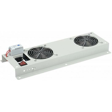 ITK Вентиляторная панель с выключателем и термостатом 2 модуля серая FM35-22M IEK