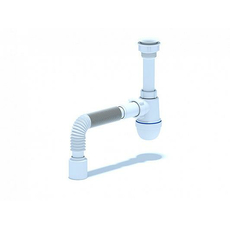 Сифон АНИ Пласт С5010 для умыв/мойки 1 1/2"х40 бут вып с гофр 40/50 пласт/сетка Диапазон регулировки по высоте 90-165мм