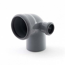 Отвод канализационный 110/50 угол 87 правый РосТурПласт