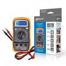 Мультиметр цифровой c противоударным изолирующим чехлом и подсветкой M830L, PROFI, color box, duwi 26044 8