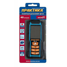 Дальномер лазерный дальность 0,05-40 м, точность 1,5 мм ПРАКТИКА ДЛ-40 649-387