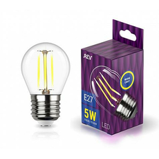 Лампа светодиодная 5Вт Е27 G45 2700К 515Лм прозрачная 230В шар Filament филаментная DECO Premium 32423 2 REV