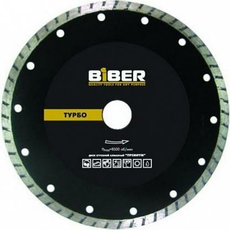 Диск алмазный . ТУРБО сух. /вл. рез. бет/кирп/гран/мрам/кам. 230мм (БИБЕР 70256)