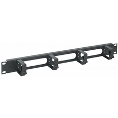 ITK Кабельный органайзер 19" 1U 4 кольца, черный