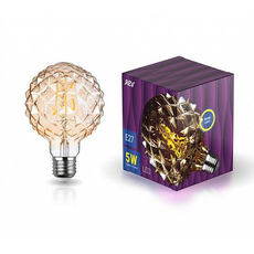 Лампа светодиодная 5Вт E27 G125 2200К прозрачная 220В шар Filament филаментная VINTAGE DECO Premium 32449 2 REV
