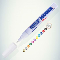 Маркер краска белый 4мм лаковый пулевидный алюминиевый корпус MunHwa PM-05 104798