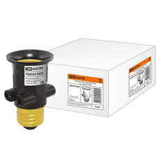 Патрон-розетка карболитовый, Е27, черный, SQ0335-0022 TDM