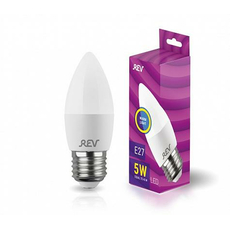 Лампа светодиодная 5Вт E27 C37 2700К 350Лм матовая 220В свеча 32273 3 REV