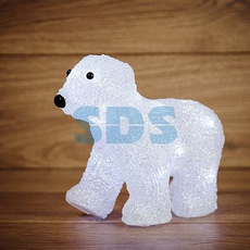 Акриловая светодиодная фигура "Медвежонок" 24х11х18 см, 4,5 В, 3 батарейки AA (не входят в комплект), 16 светодиодов, NEON-NIGHT