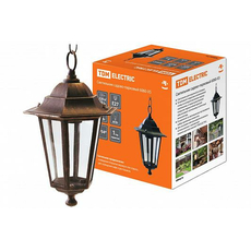 Светильник 6060-15 садово-парковый шестигранник, 60Вт, подвесной, бронза SQ0330-0015 TDM