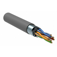 Кабель витая пара F/UTP категория 5e 4x2х24AWG PVC серый (305м) (LC1-C5E04-311) ITK