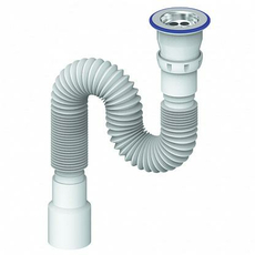 Сифон гофрированный универсальный 800 мм 1.1/2"х40/50 (нерж.вып. винт 80) D220 Юникорн