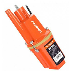 Насос погружной вибрационный VP 10В, верхний забор, 250 вт, 18 л/мин, H-60 м, D-96 мм. термозащита PATRIOT