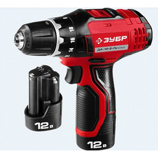 Дрель-шуруповерт "СУПЕРКОМПАКТ М3", 12 В, Li-Ion, 2 АКБ, кейс ЗУБР ДА-12-2-ЛиКНМ3