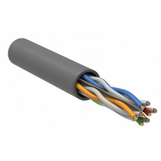 Кабель витая пара U/UTP категория 6 4x2х23AWG LSZH серый (305м) (LC1-C604-121) ITK