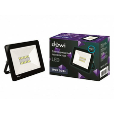 Прожектор светодиодный 20Вт СДО-20 1400Лм 6500К 230В Duwi 25061 6