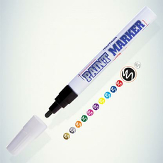 Маркер-краска черный лаковый пулевидный 4мм алюминиевый корпус MunHwa PM-01 088370