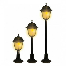 Светильник парковый 60Вт duwi Lester 3 в1 столб 390-650-960мм E27 черное золото мат пластик IP44 24140 9 REV