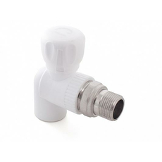 Кран шаровой PPR полипропиленовый для радиатора 25х3/4" угловой 10589 РосТурПласт