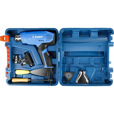 Фен технический (строительный) керамич изолят, электр регул темп-ры, 2 режима: 80-550град, 350/550л/мин, кейс, 1800Вт ЗУБР Профессионал ФТ-П1800К