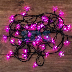 Гирлянда светодиодная (электрогирлянда) Нить 7 м 50 Led "Цветы Сакуры" цвет розовый с контроллером IP20 303-038 Neon-Night