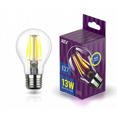 Лампа светодиодная 13Вт Е27 A60 2700К 1235Лм прозрачная 230В грушевидная Filament филаментная DECO Premium 32479 9 REV