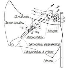 Антенна KNA27-1700/2700, MIMO, параболическая, 27 дБ (F-разъем)