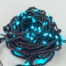 Гирлянда светодиодная (электрогирлянда) "Нить" типа "кристалл" 12 м, бирюзовый с контроллером DC-ILD120-СOG .4690601042811 SHLIGHTS