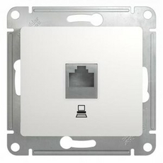 Розетка RJ45 компьютерная GLOSSA скрытой установки кат. 5е механизм белый GSL000181K Schneider Electric