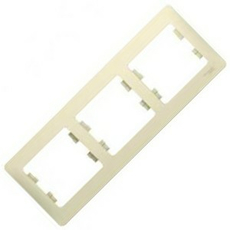 Рамка 3 поста GLOSSA горизонтальная бежевый GSL000203 Schneider Electric