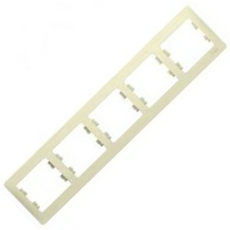 Рамка 5 постов GLOSSA горизонтальная бежевый GSL000205 Schneider Electric