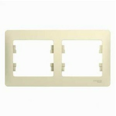 Рамка 2 поста GLOSSA горизонтальная бежевый GSL000202 Schneider Electric