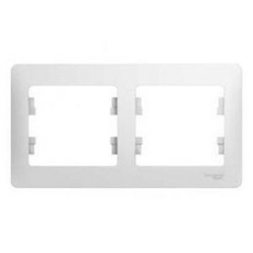 Рамка 2 поста GLOSSA горизонтальная белый GSL000102 Schneider Electric