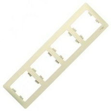 Рамка 4 поста GLOSSA горизонтальная бежевый GSL000204 Schneider Electric