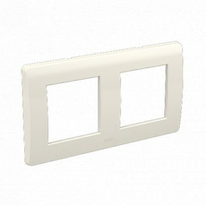 Рамка 2 поста на 4 модуля BRAVA RAL9010 белый 75012W DKC
