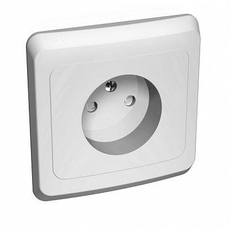 Розетка ЭТЮД скрытой установки без заземления со шторками 16А 250B белый PC16-002B Schneider Electric