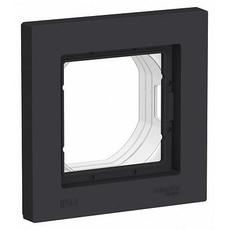 Рамка 1 пост Atlasdesign Aqua IP44 карбон ATN441001 Schneider Electric
