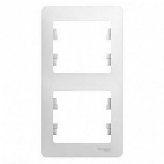 Рамка 2 поста GLOSSA вертикальная белый GSL000106 Schneider Electric