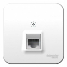 Розетка RJ11 телефонная BLANCA открытой установки с изолирующей пластиной в сборе белый BLNIA011001 Schneider Electric