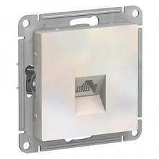 Розетка RJ45 компьютерная Atlasdesign скрытой установки cat. 5Е механизм жемчуг ATN000483 Schneider Electric
