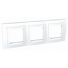 Рамка с декоративным элементом Unica трехпостовая белый MGU2.006.18 Schneider Electric